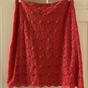 Barbie pink lined crochet miniskirt